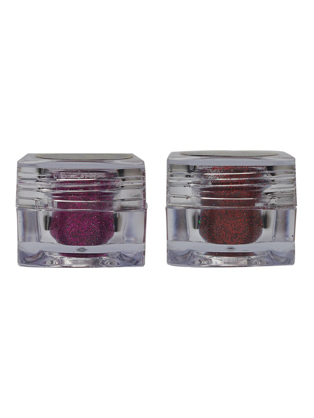 Veoni BELLE Set Of 2 HD Holographic Loose Glitter Eyeshadow - Sapphire Pink 16 & Red 02