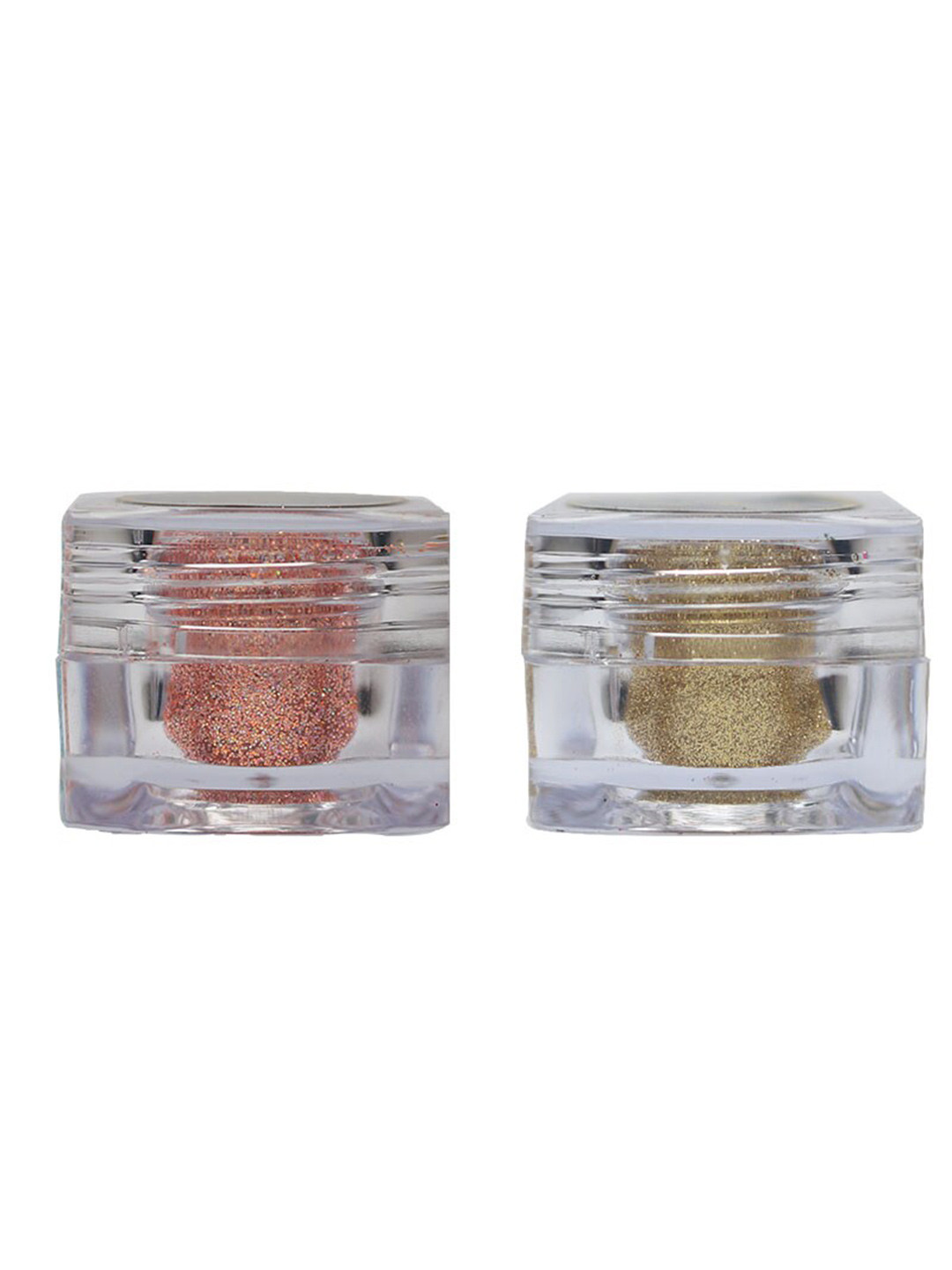Veoni BELLE Set Of 2 HD Holographic Loose Glitter Eyeshadow - Peach 11 & Pure Gold 15