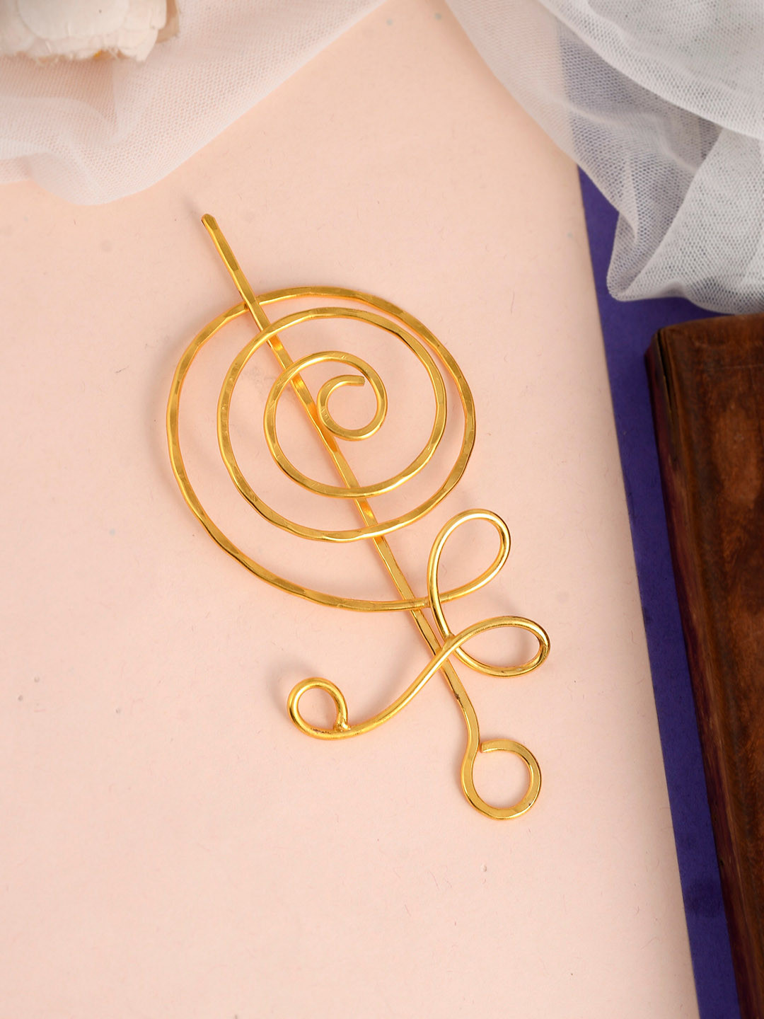 Silvermerc Designs Gold-Plated Textured Hair Bun