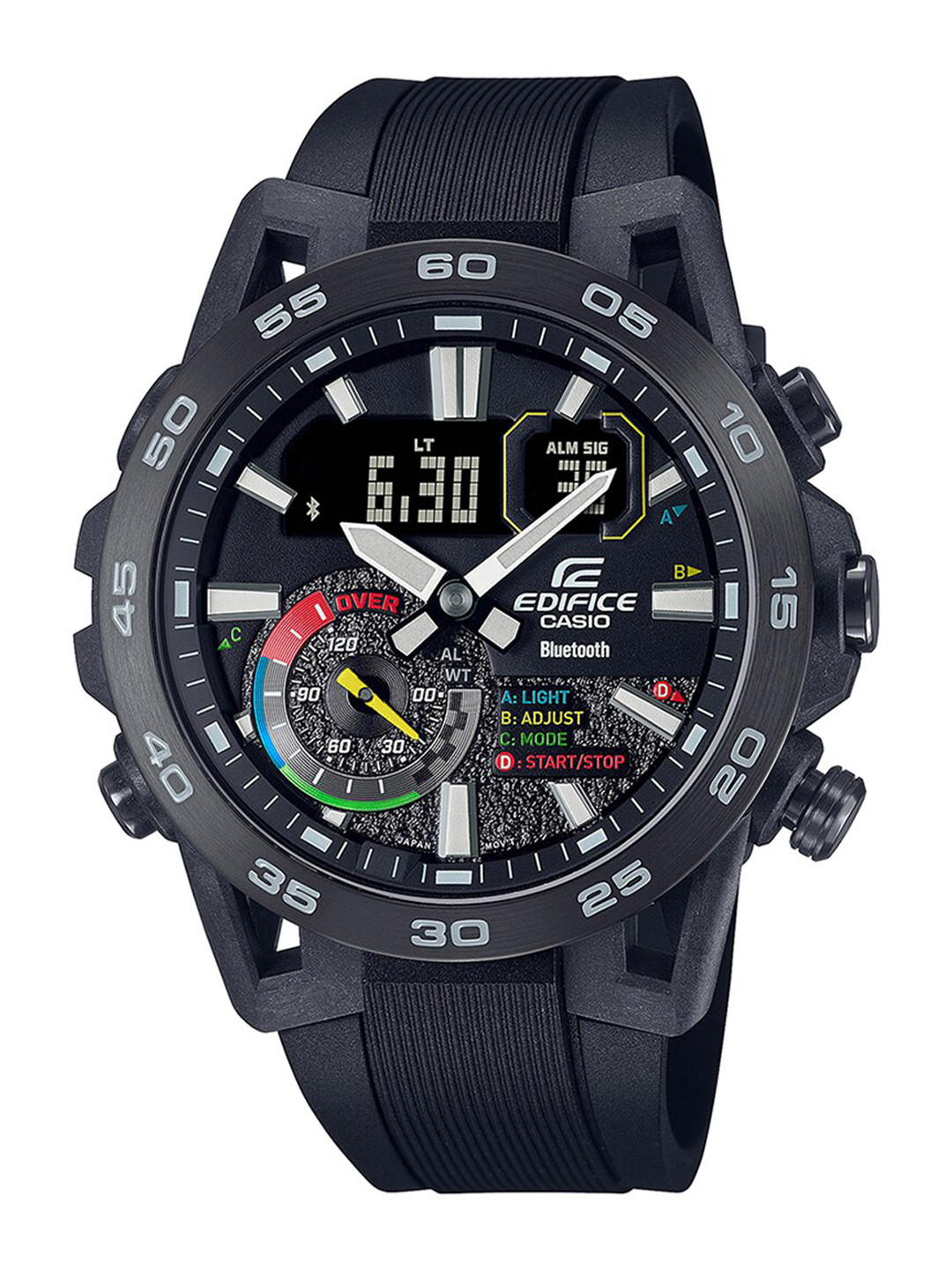 CASIO Men EDifice ECB-40MP-1ADF Black Ana-Digi Dial Black Resin Strap Watch ED577
