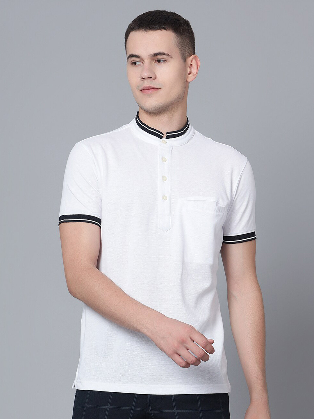 Cantabil Mandarin Collar T-shirt