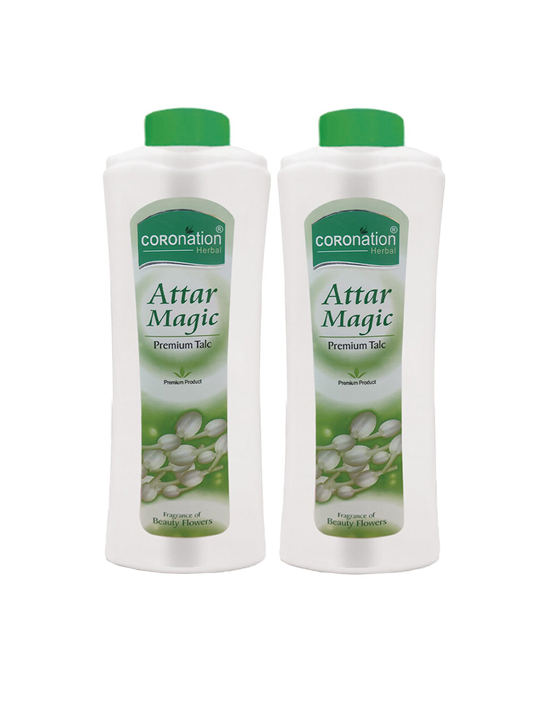 COROnation Herbal Set Of 2 Attar Magic Premium Talc Powders - 300g Each