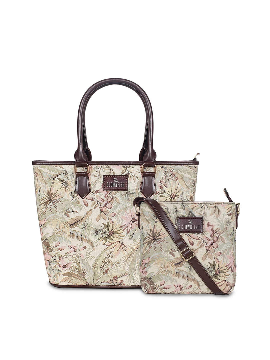 THE CLOWNFISH Linda and Justina Abstract Printed Leather Sling Bag and Handbag