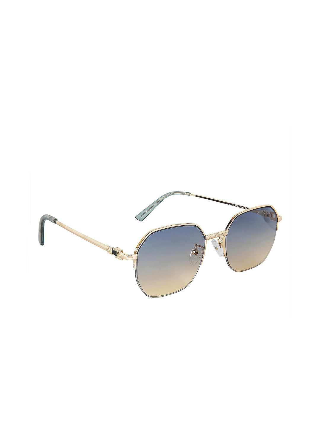 GIORDANO Women Grey Lens & Gold-Toned Square Sunglasses with Polarised Lens
