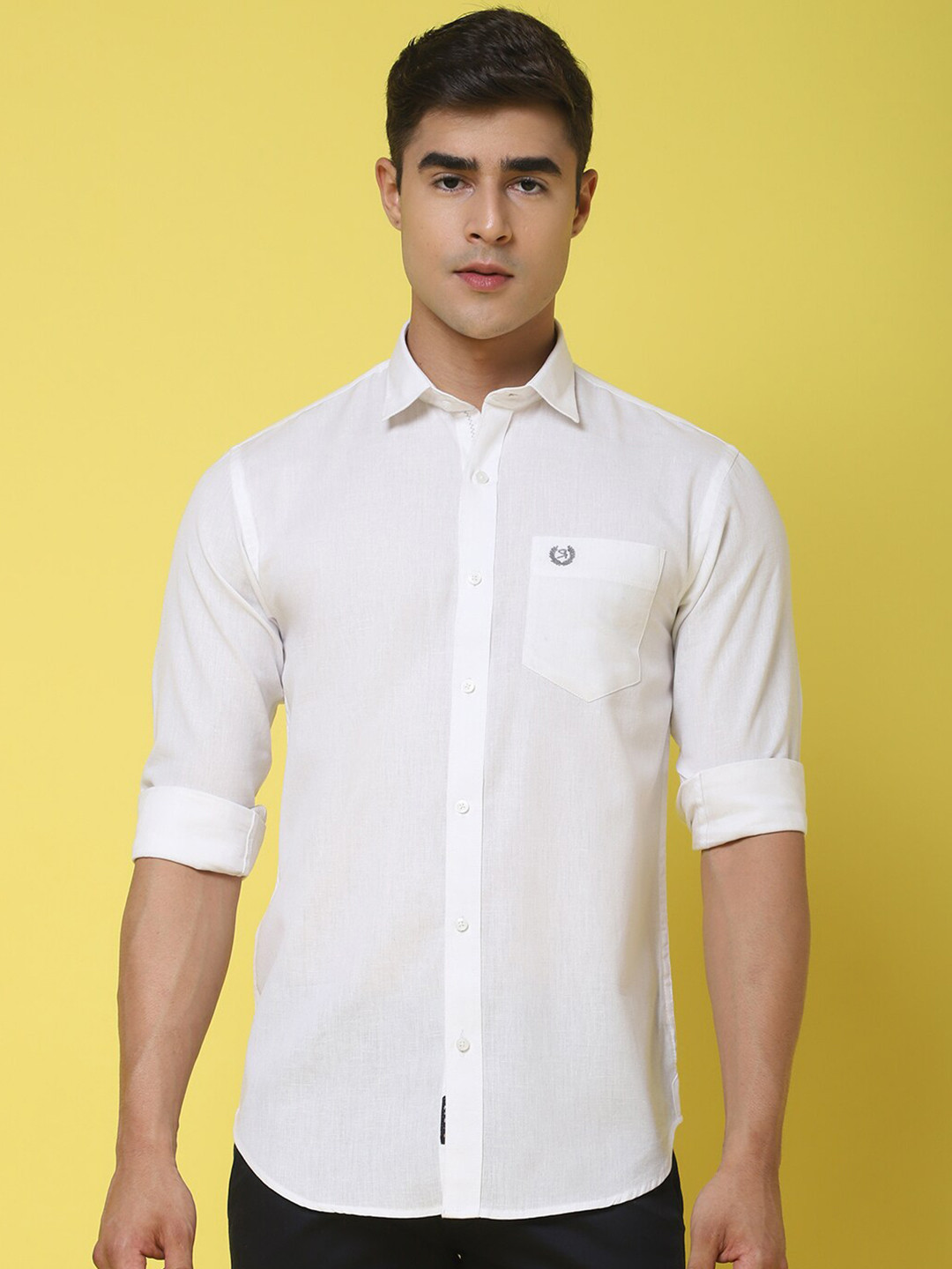 Rodamo Spread Collar Slim Fit Cotton Shirt