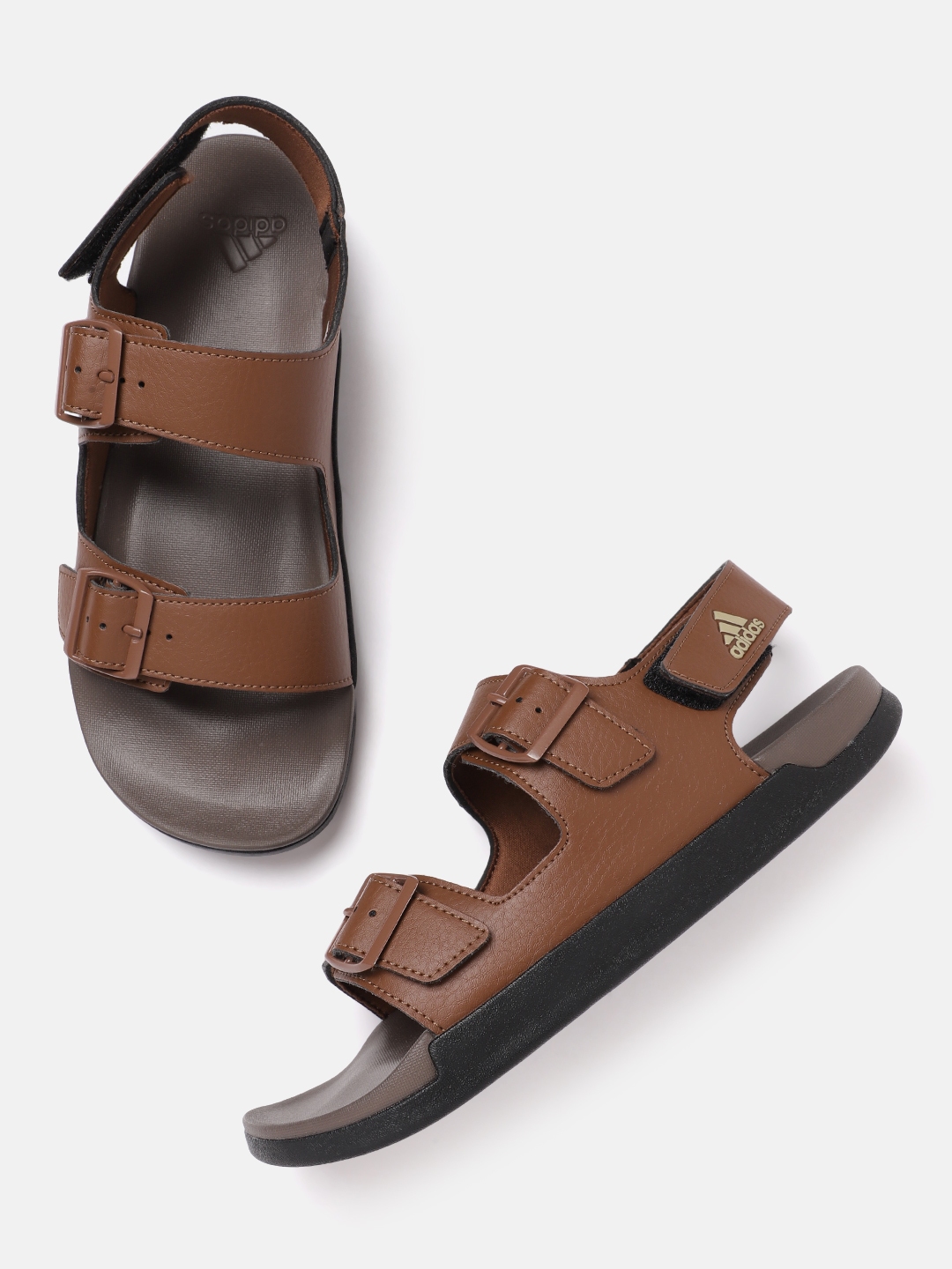 Adidas leather sandals on sale