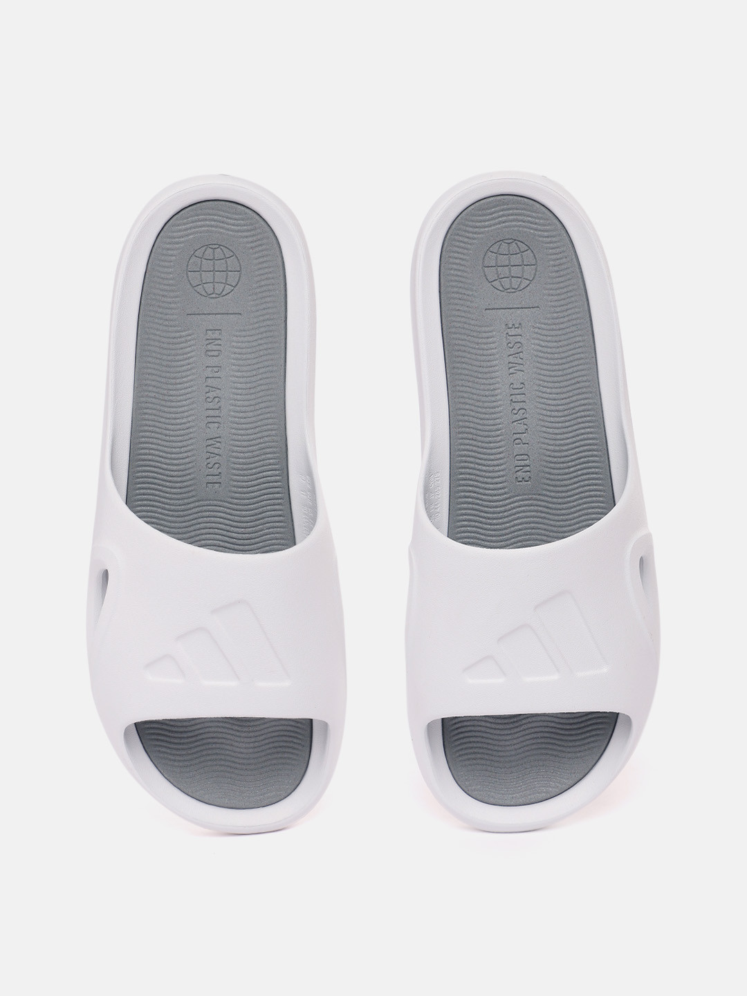 ADIDAS Unisex Brand Logo Textured Sliders