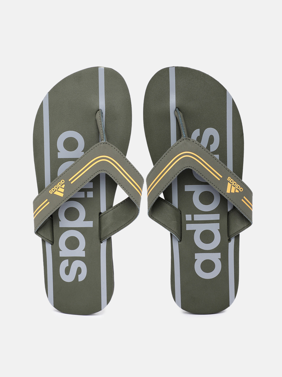 ADIDAS Men Brand Logo Printed Glossate Thong Flip-Flops