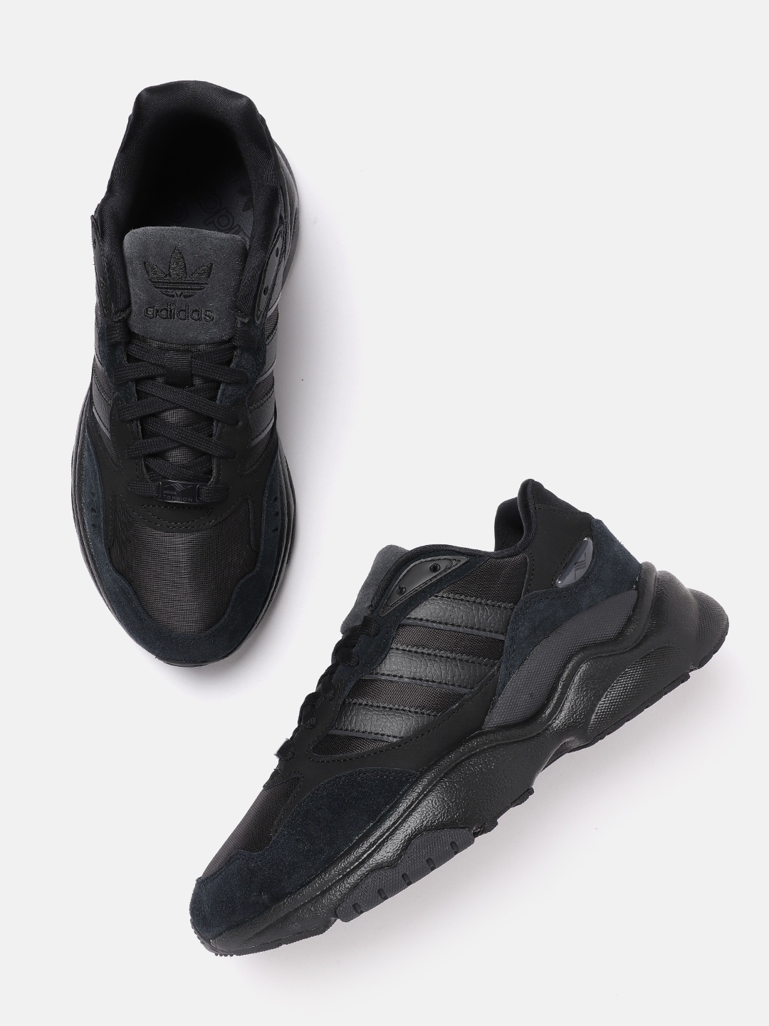 Adidas black sale casual sneakers