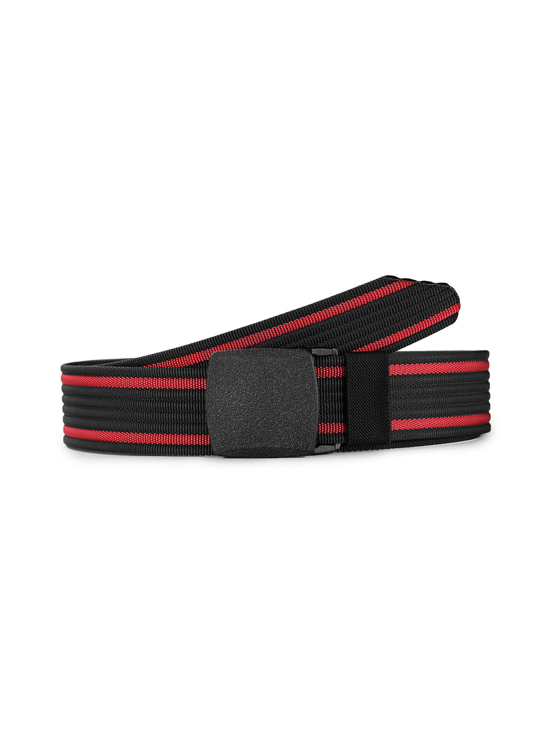 Kastner Men Textured Slider Buckle Canvas Belt