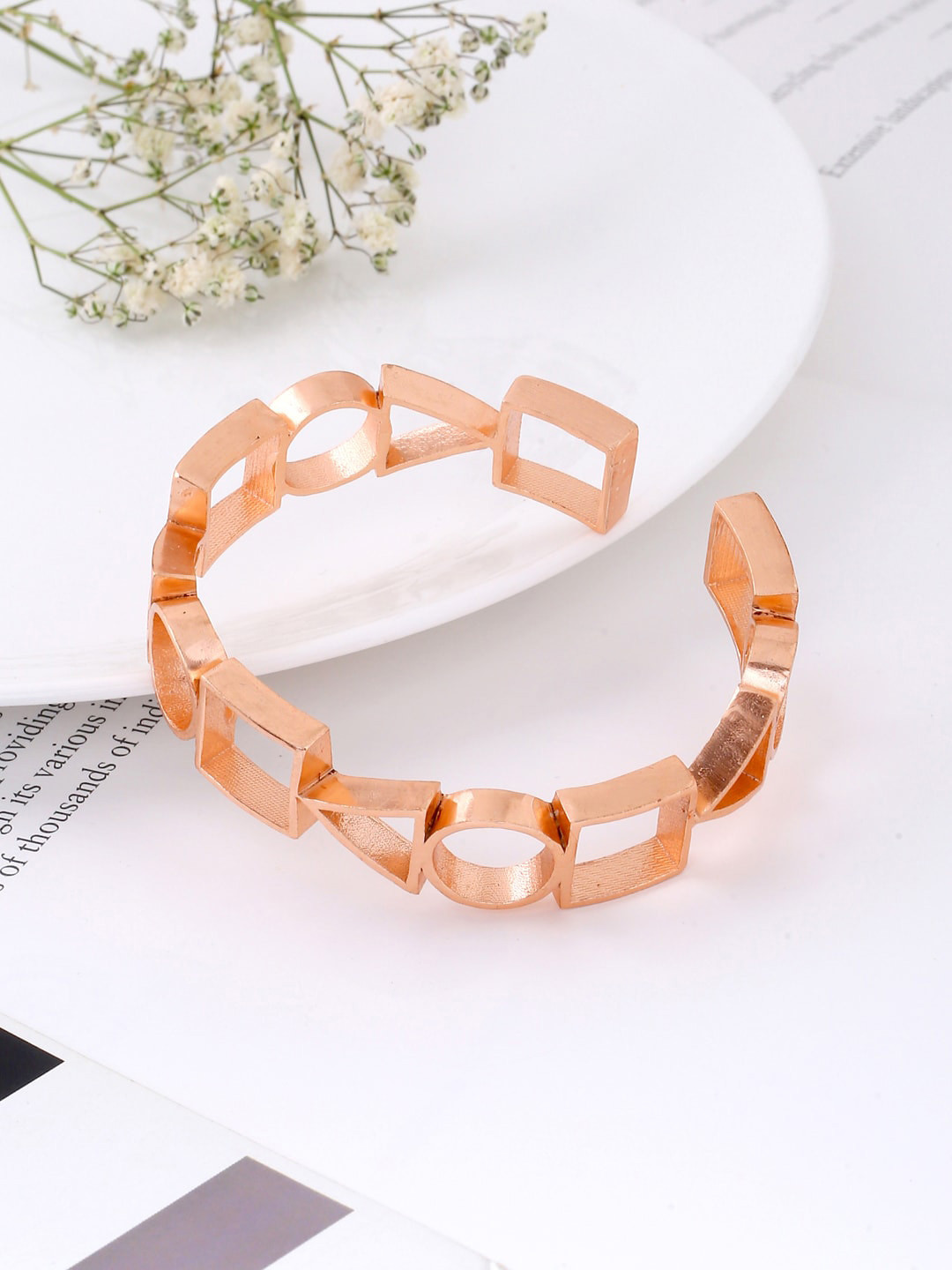 Mitali Jain RoseGold-Plated Contemporary Design Bracelet