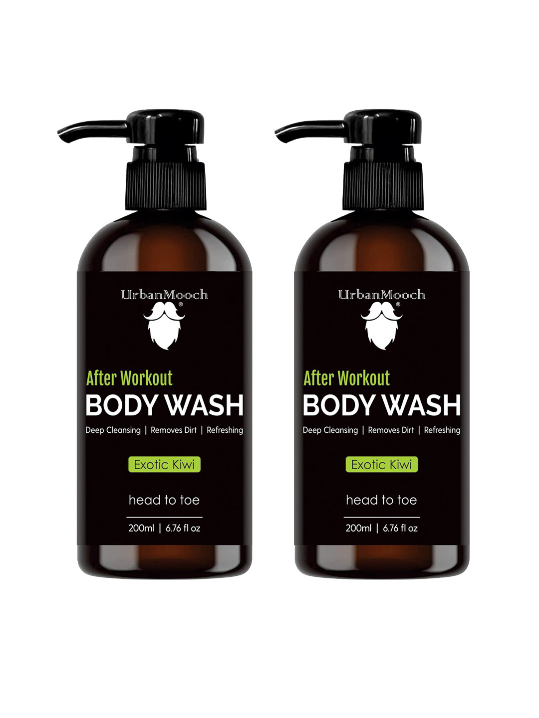 UrbanMooch Men Set Of 2 After Workout Body Wash For Deep Cleansing 200ml Each