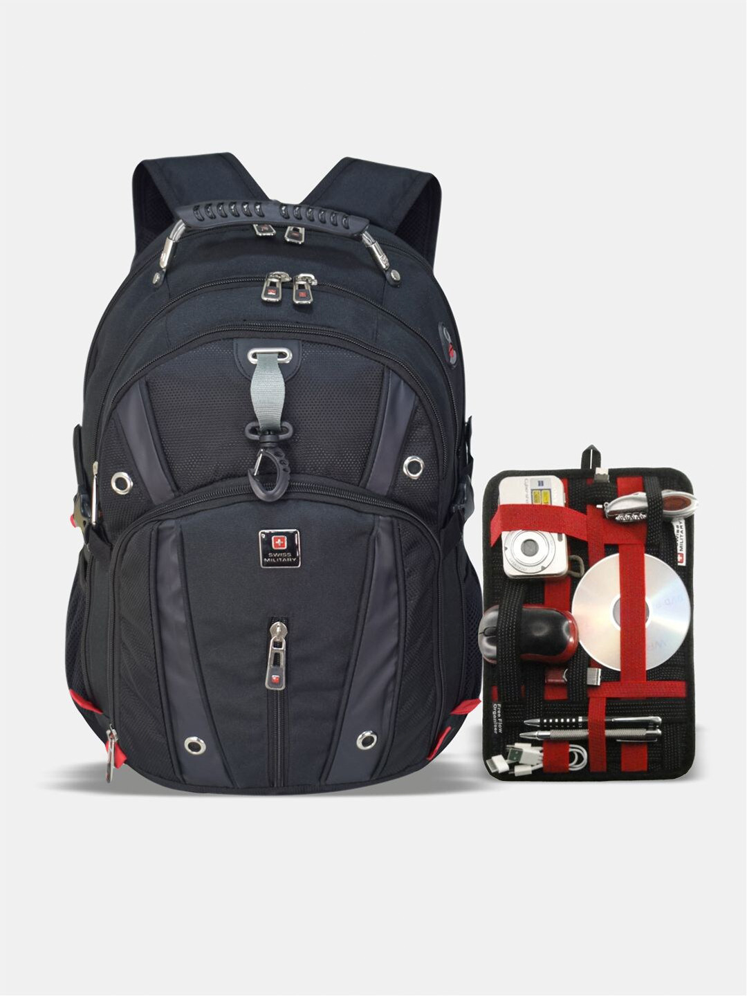 SWISS MILITARY Laptop Backpack & Free Flow Organizer