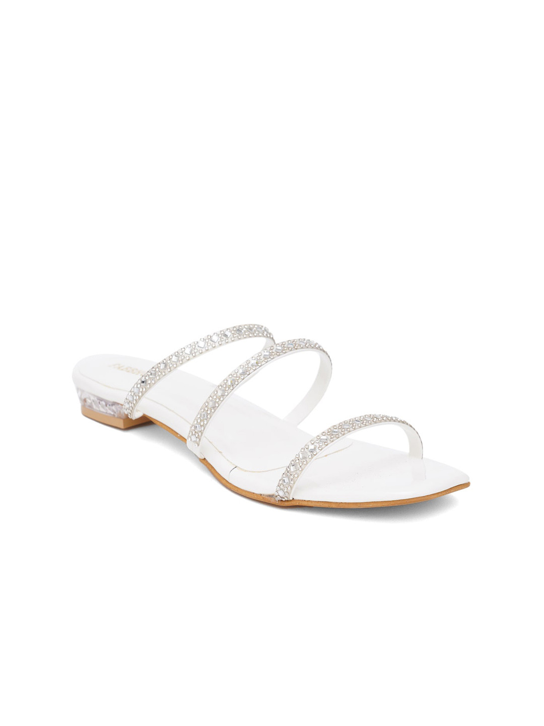 FABBHUE Open Toes Slip On Block Heels