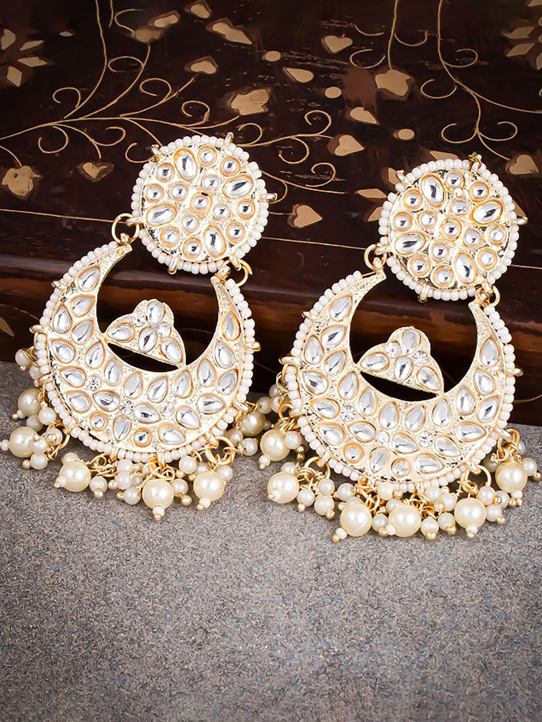 Sukkhi Gold-Plated Claasic Chandelier Earrings