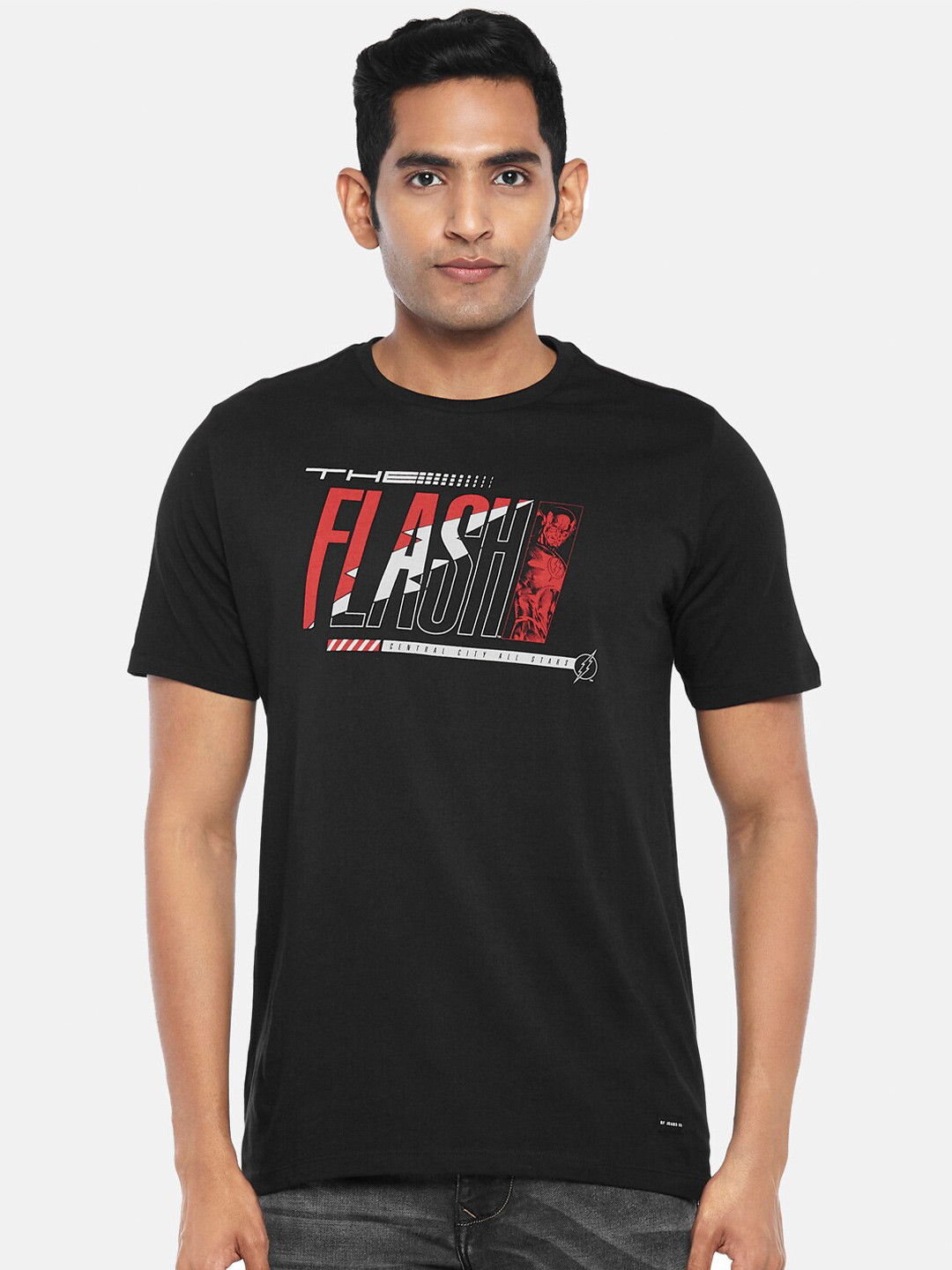 SF JEANS by Pantaloons Flash Printed Slim Fit Cotton T-shirt