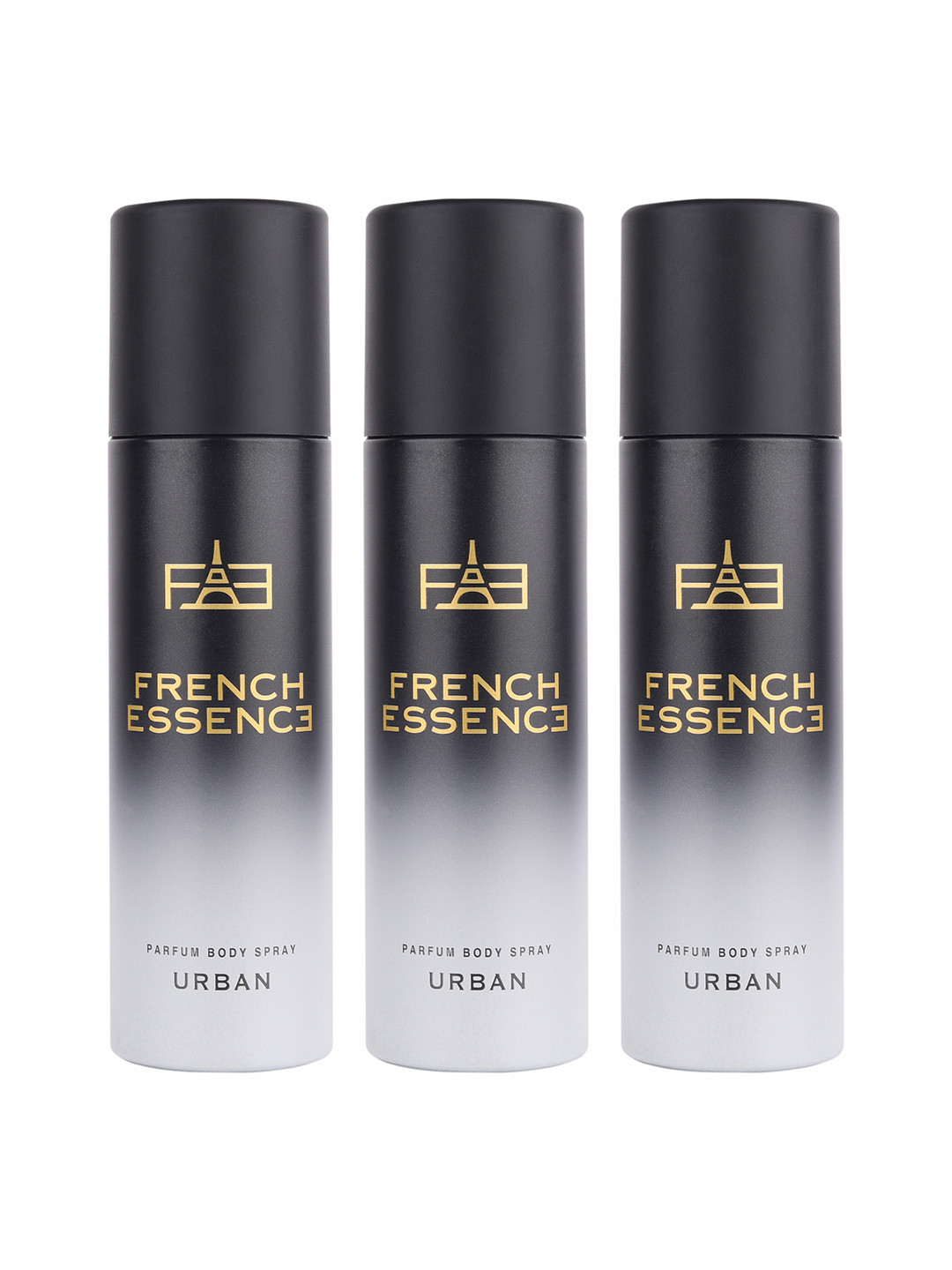 FRENCH ESSENCE Men Set Of 3 Urban Long Lasting No Gas Deodorants - 120 ml Each