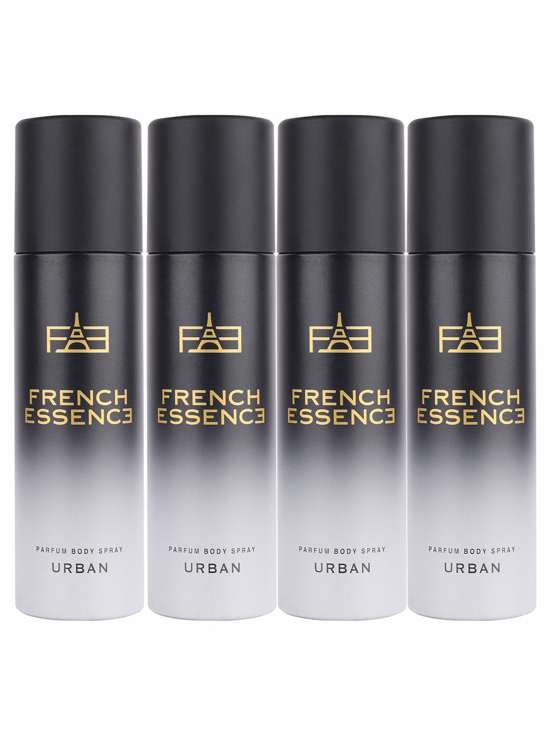 FRENCH ESSENCE Men Set Of 4 Urban Long Lasting No Gas Deodorants - 120ml Each