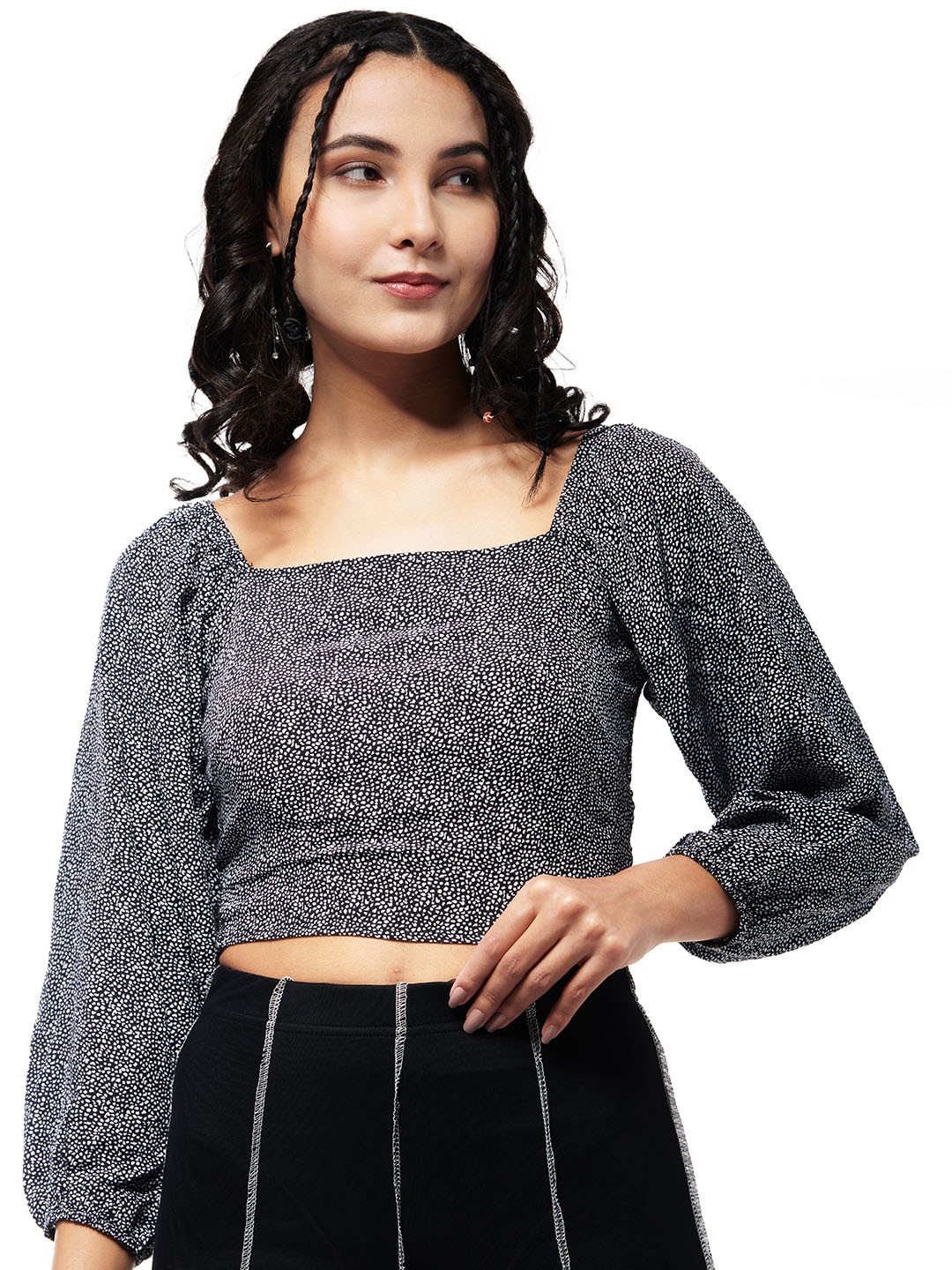 IZF Micro Ditsy Printed Styled Back Top