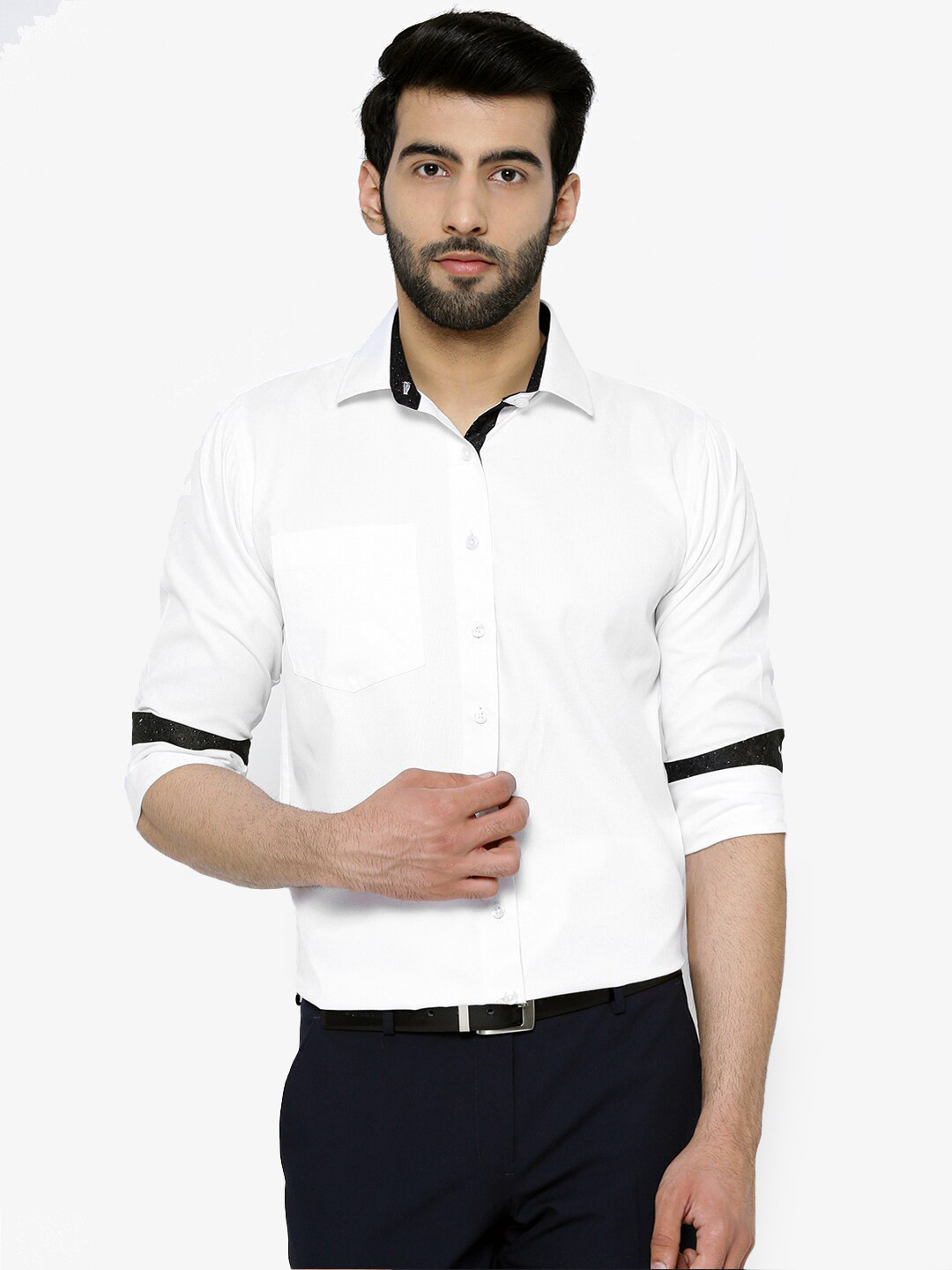 Shaftesbury London Classic Fit Slim Fit Oxford Formal Shirt