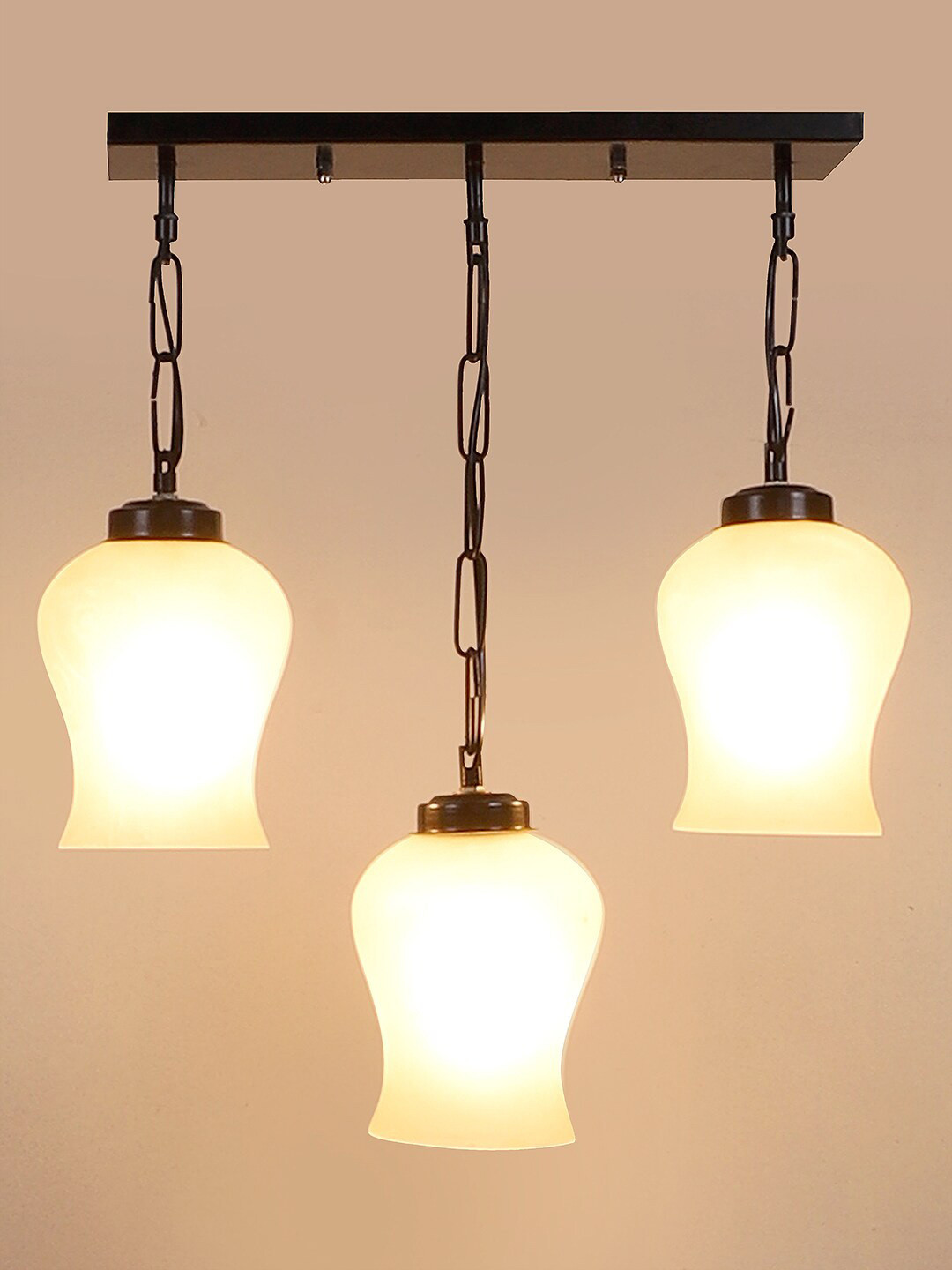 Devansh White & Blue Cluster Glass Ceiling Lamp