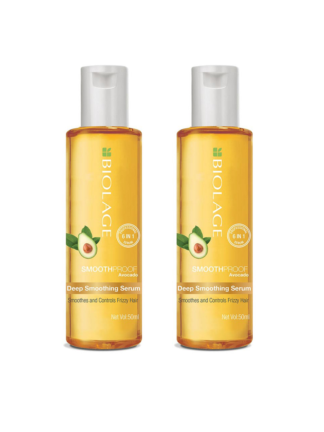 Biolage Set Of 2 Smooth Proof Avocado Deep Smoothing 6 In 1 Hair Serum - 100ml Each