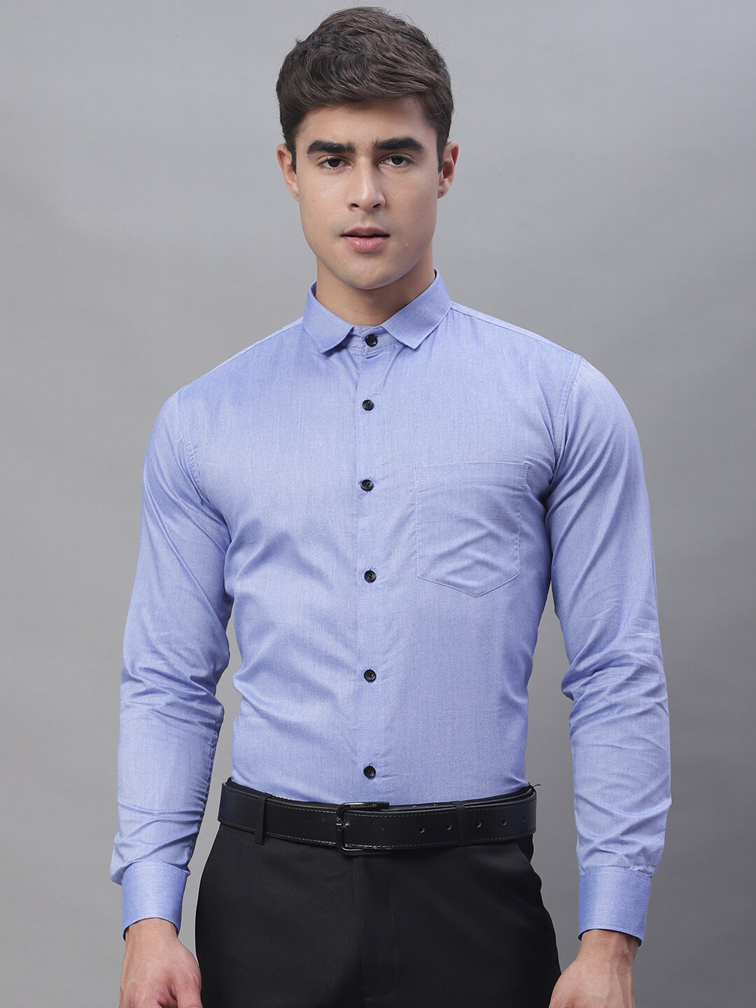 Majestic Man Smart Spread Collar Slim Fit Casual Shirt