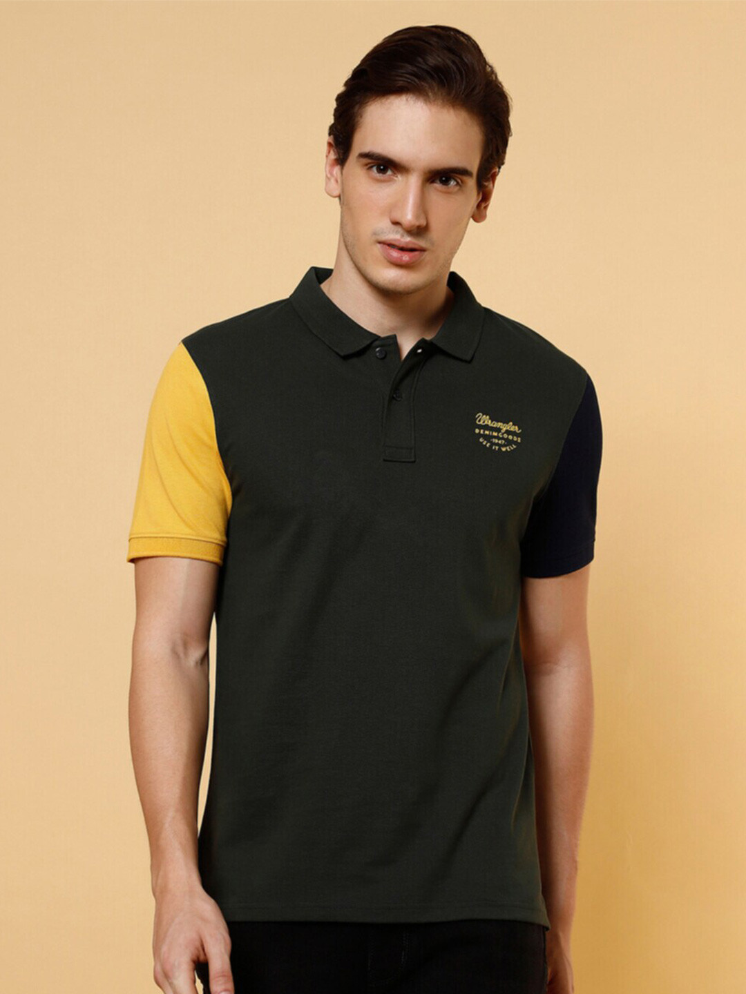 Wrangler Polo Collar Short Sleeves Cotton T-shirt