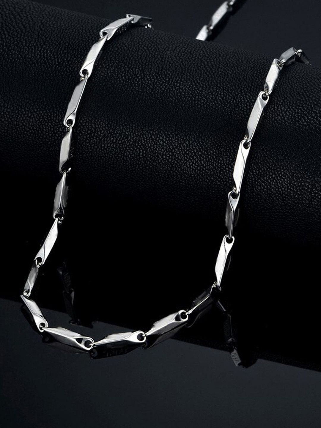 Fashion Frill Men Silver-Plated Stainless Steel Statement Chain