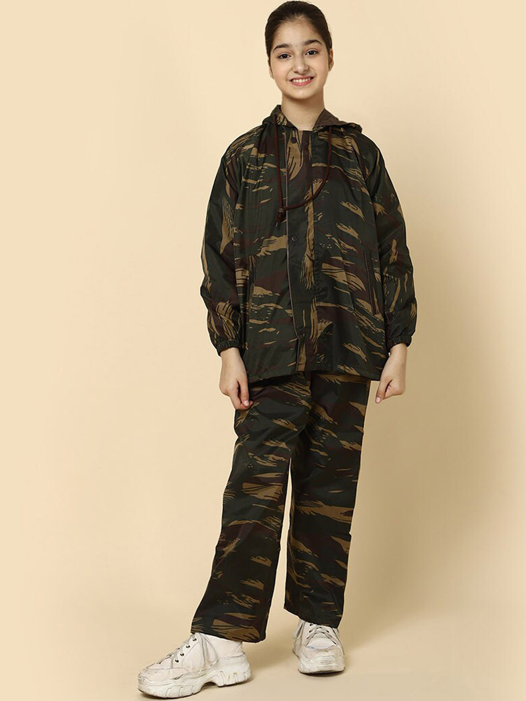 THE CLOWNFISH Scout Kids Printed Reversible Waterproof Rain Suit