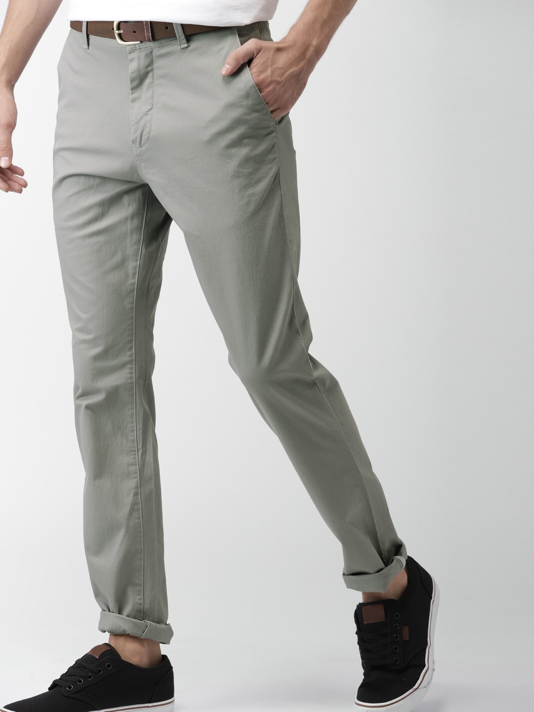 Buy Dark Grey Chinos for Men Online in India at Beyoung
