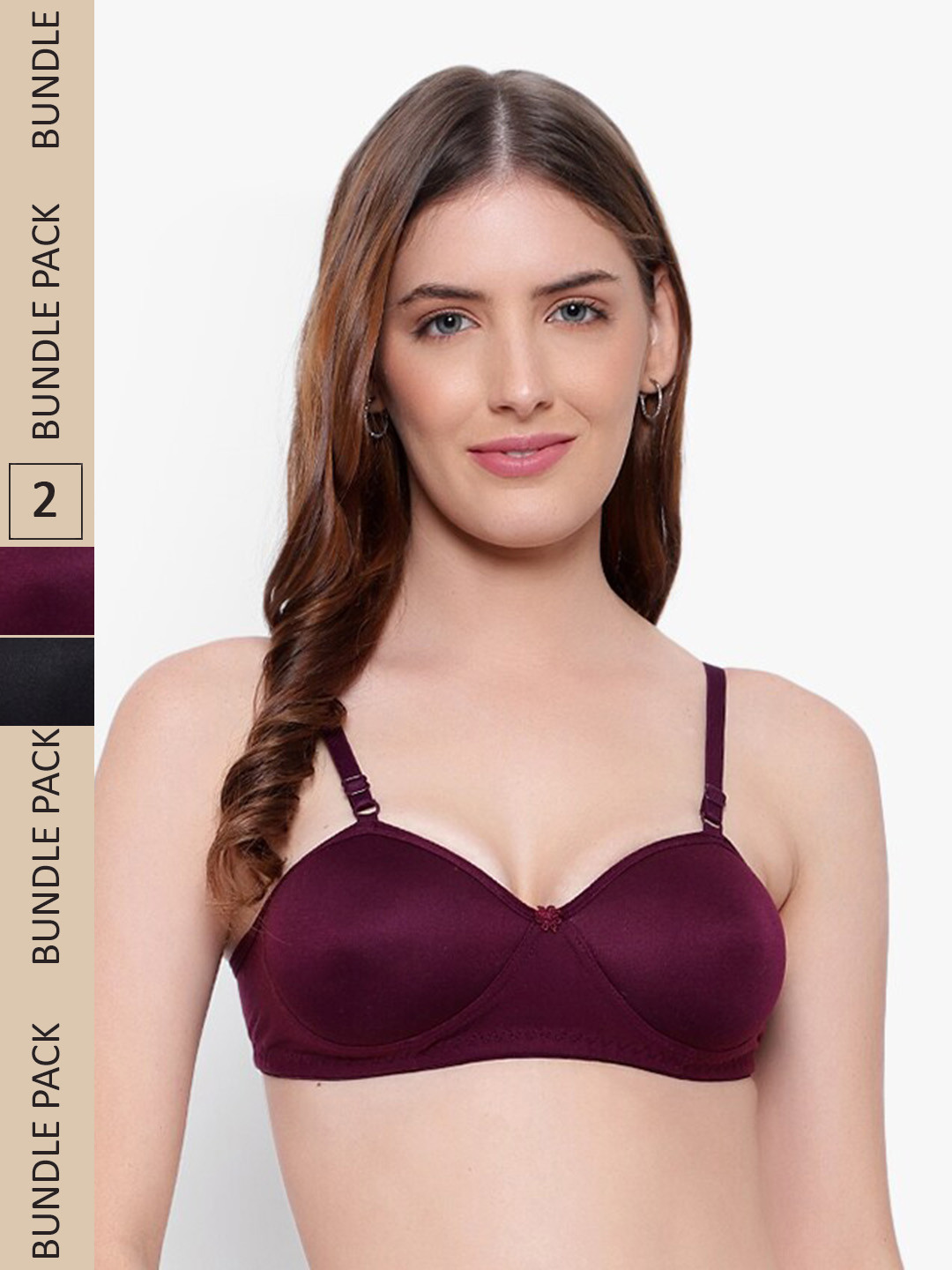 KYODO Pack of 2 Half Coverage Lightly Padded Bra