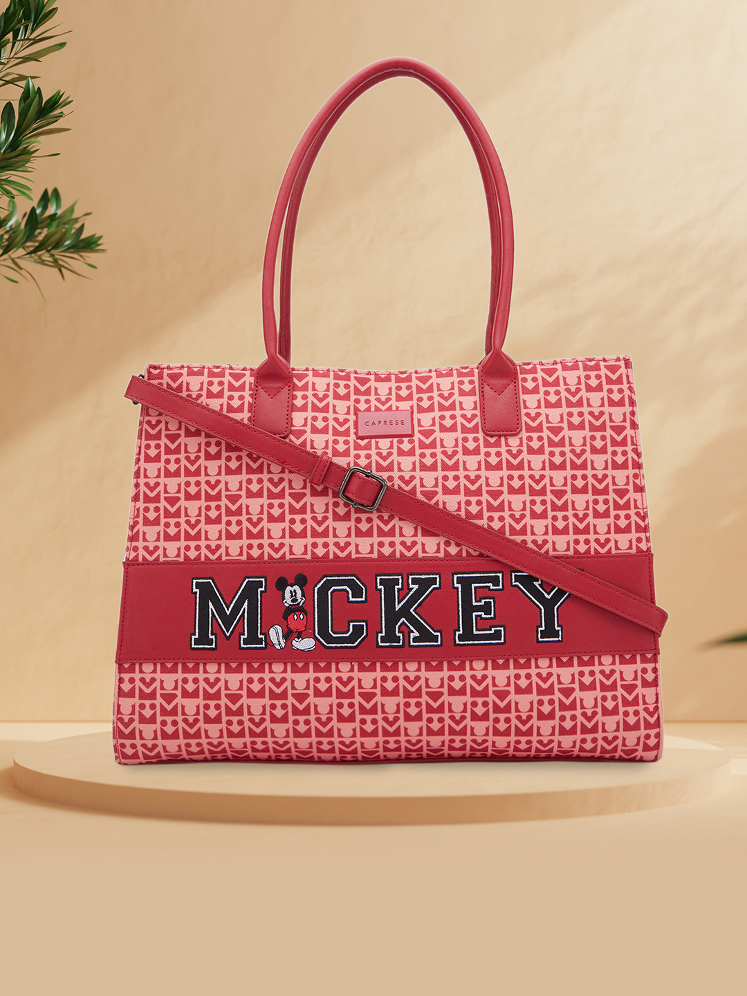 Caprese Disney Inspired Graphic Printed Mickey Collection Tote Laptop Compatible Handbag