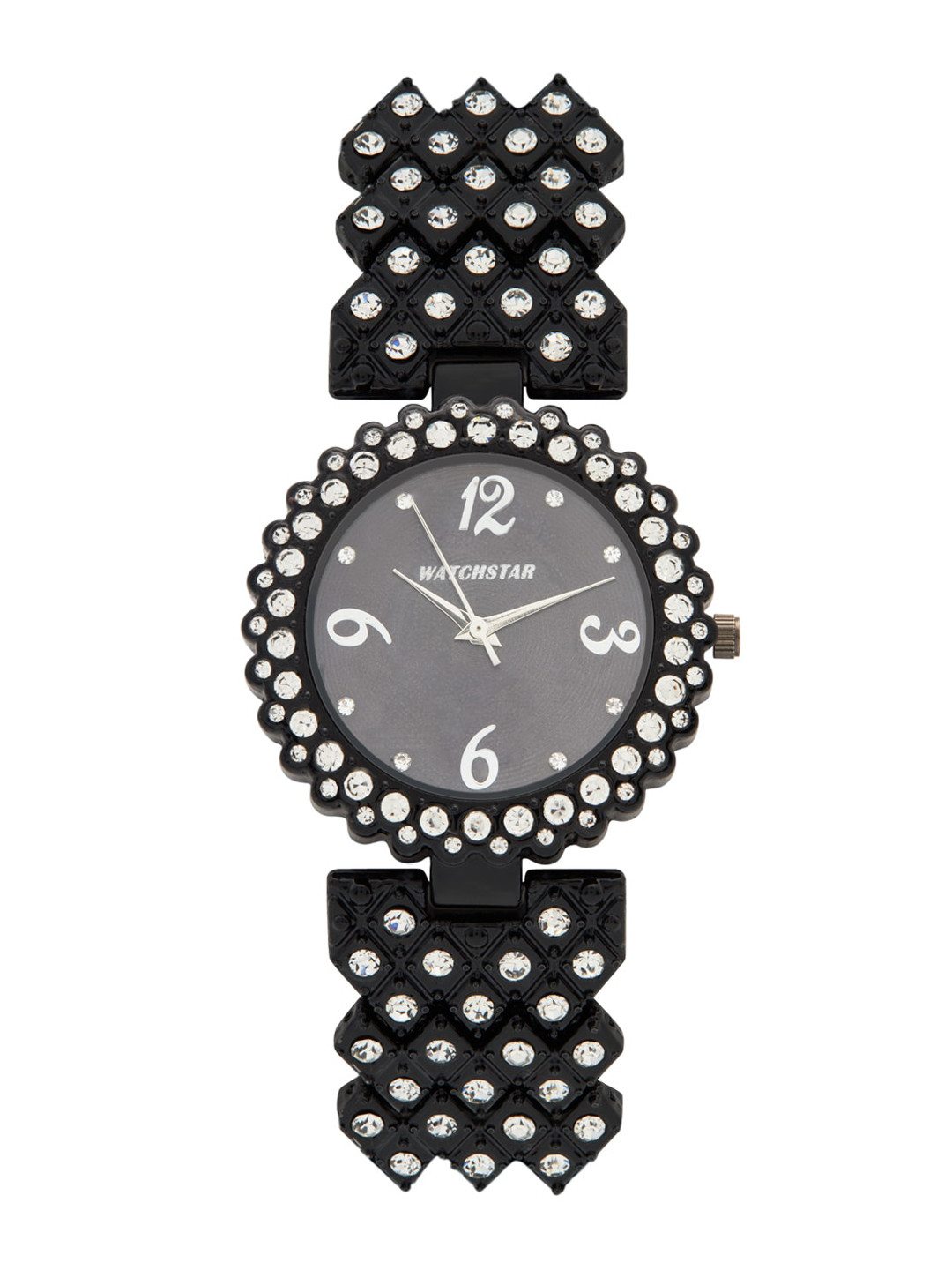 WATCHSTAR Women Dial & Stainless Steel Straps Analogue Watch Dollar Black