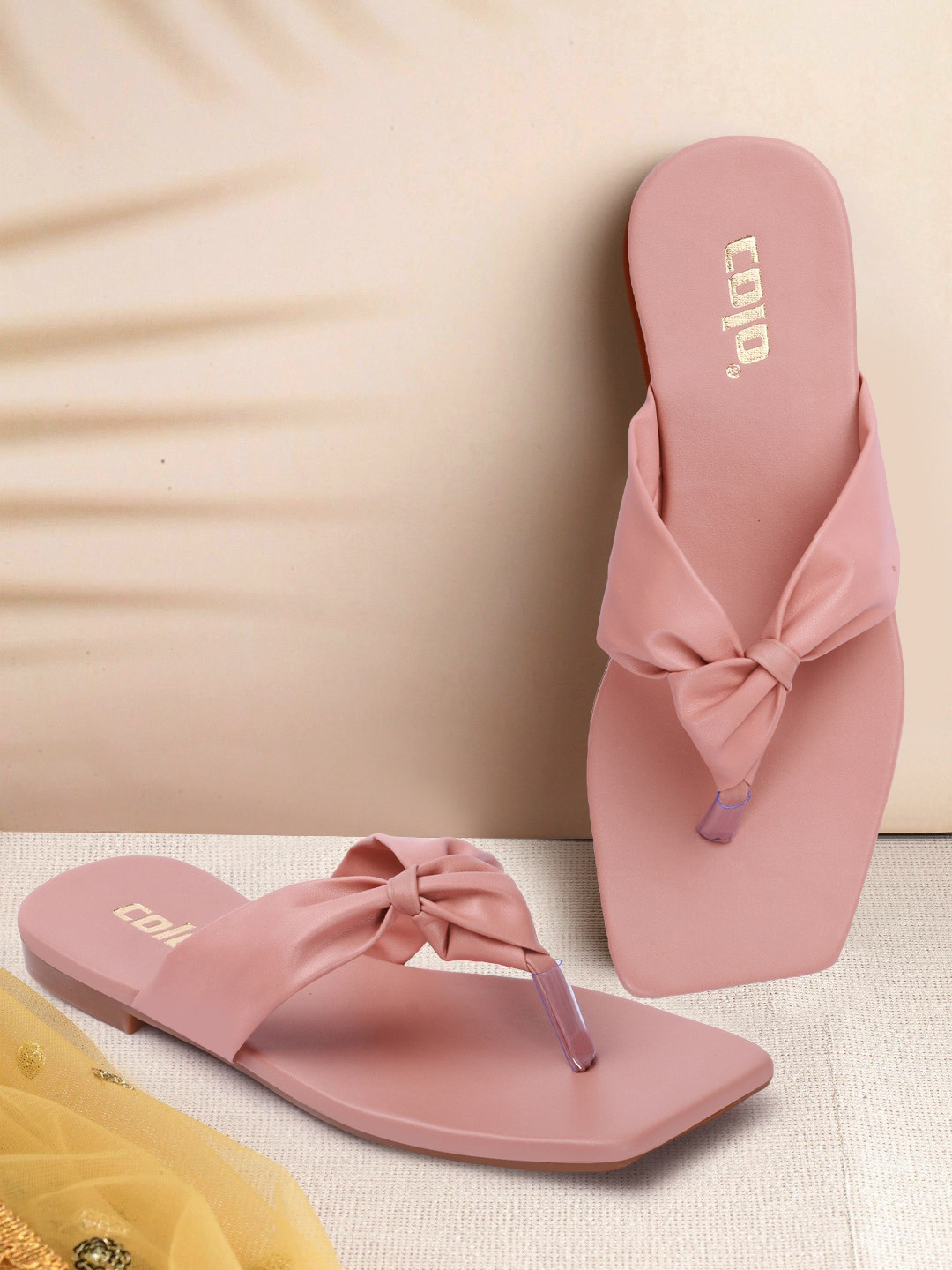 Colo Women No Back Strap Open Toe Flats