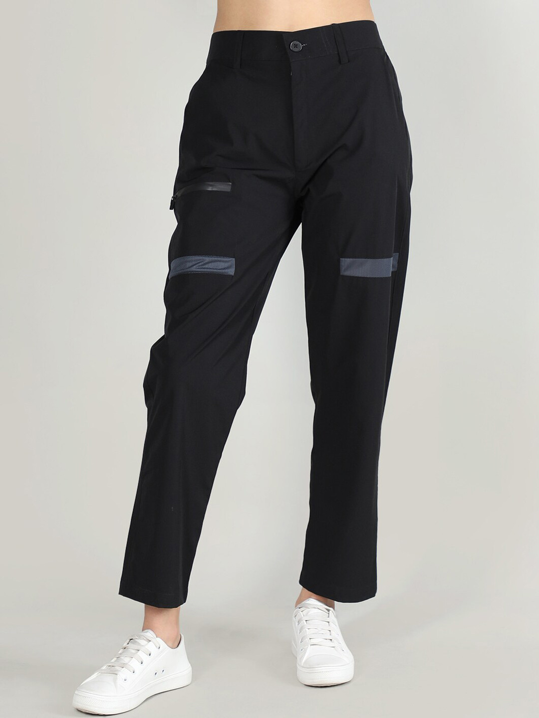 CHKOKKO Women Mid-Rise Running Track Pants