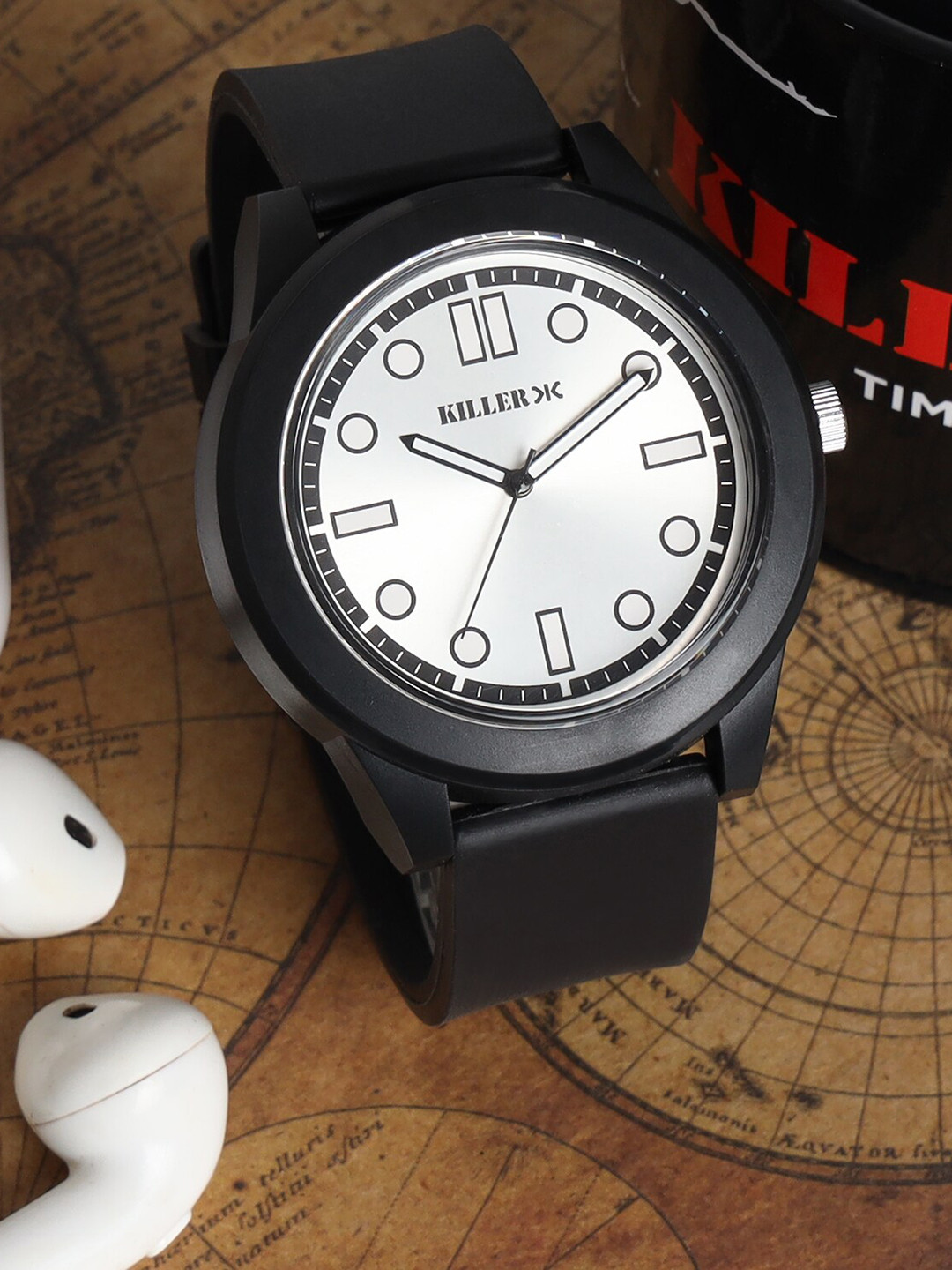Killer Men Brass Dial & Straps Analogue Watch KLMO51B