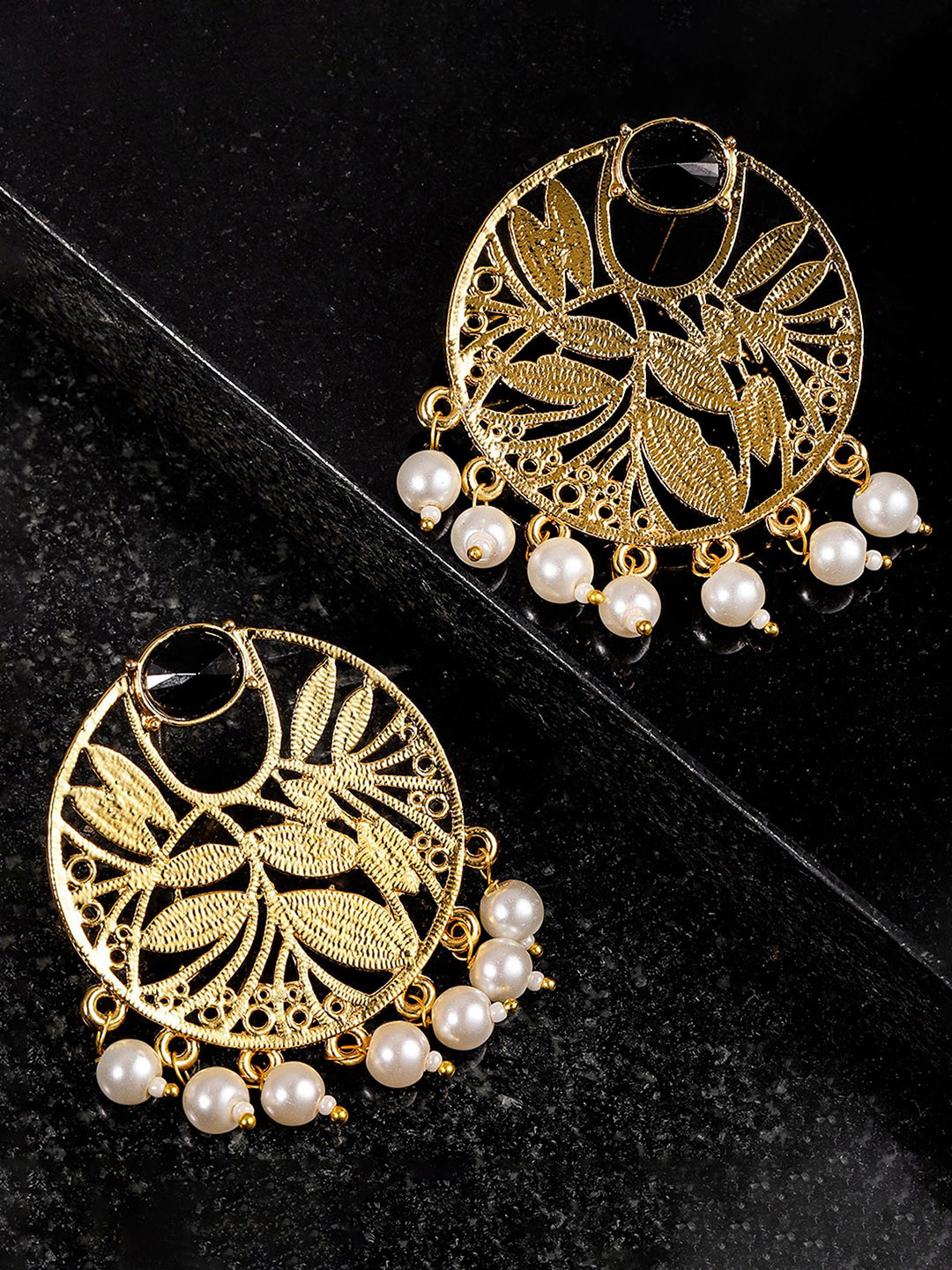 Sukkhi Gold-Plated Contemporary Chanbalis Earrings