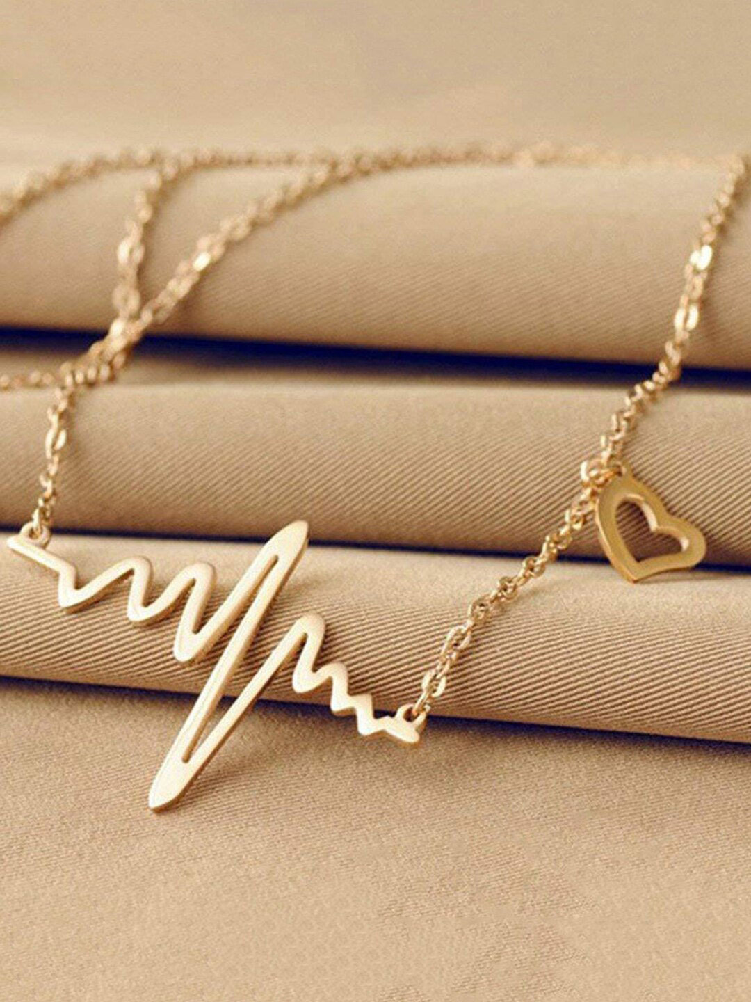 Sukkhi Gold-Plated Heart Beat Necklace