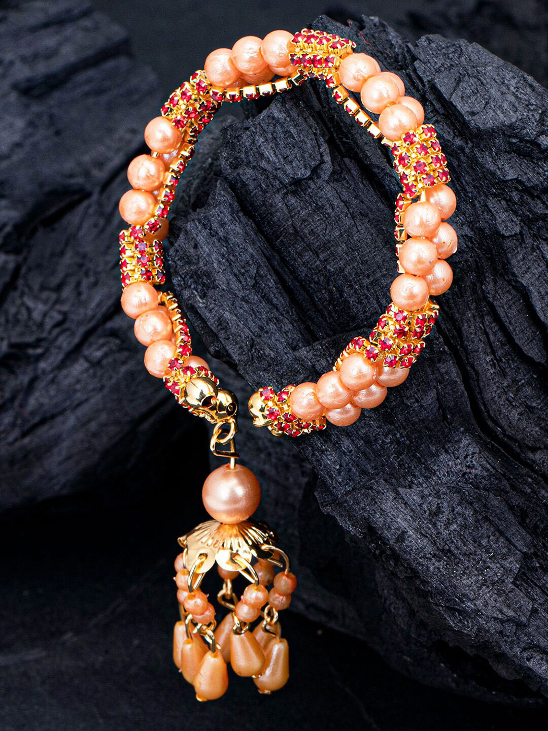 Sukkhi Women Gold-Plated Kundan Kada Bracelet