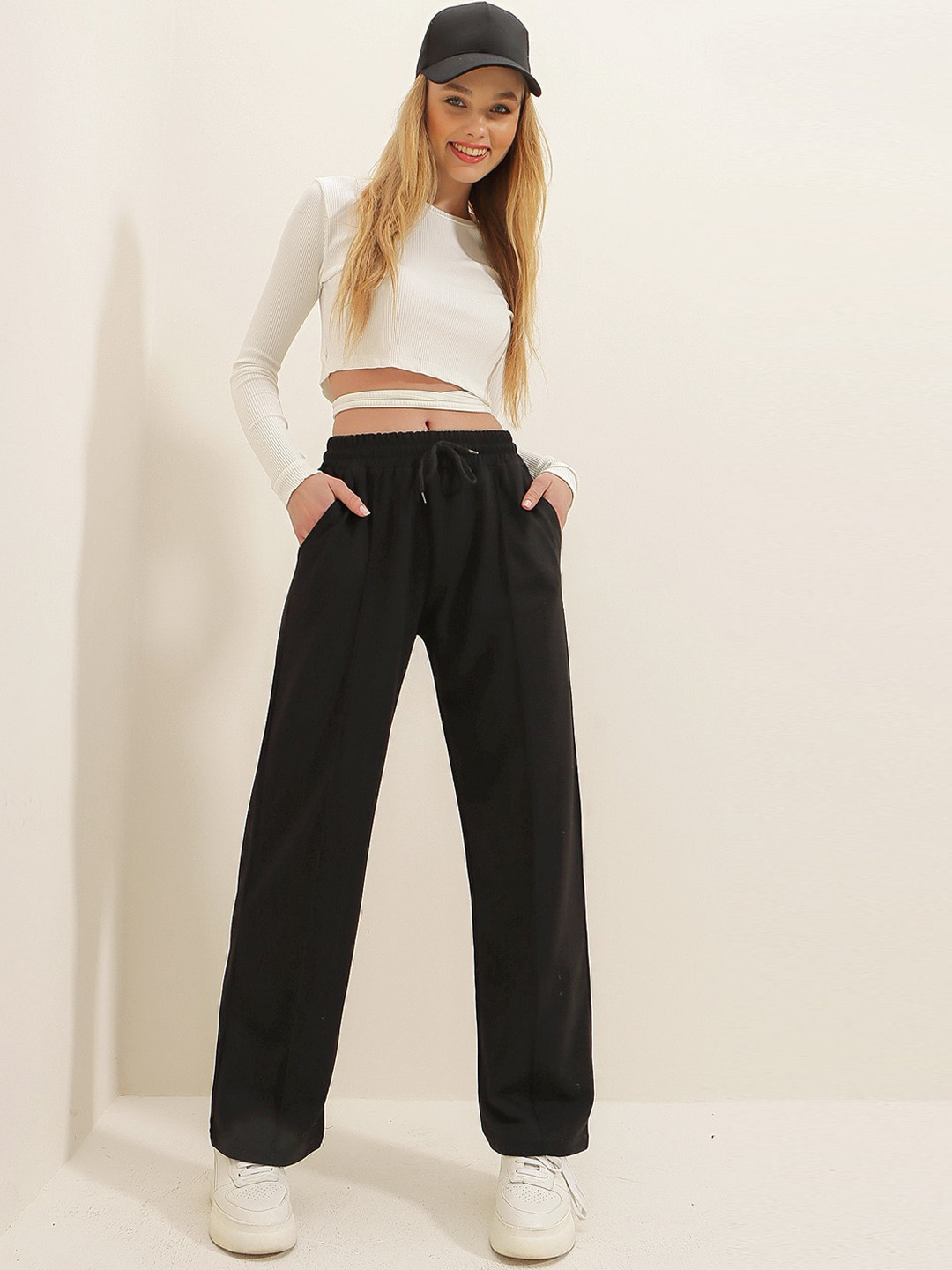 Trend Alacati stili Women Pure Cotton Track Pants