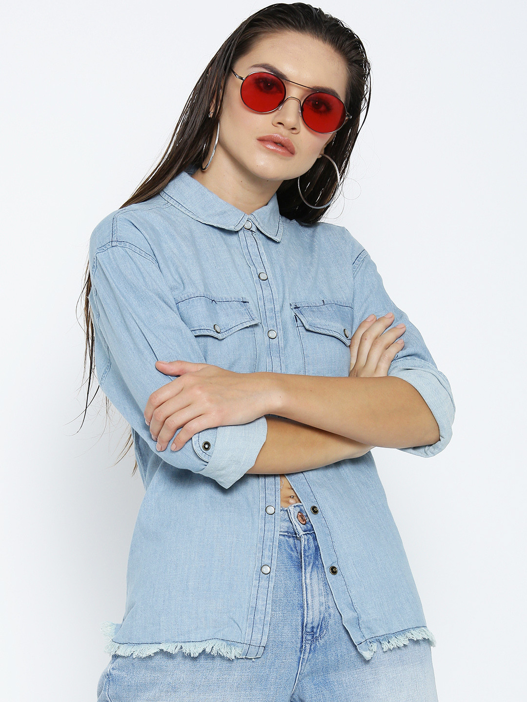 jean shirt for womens forever 21