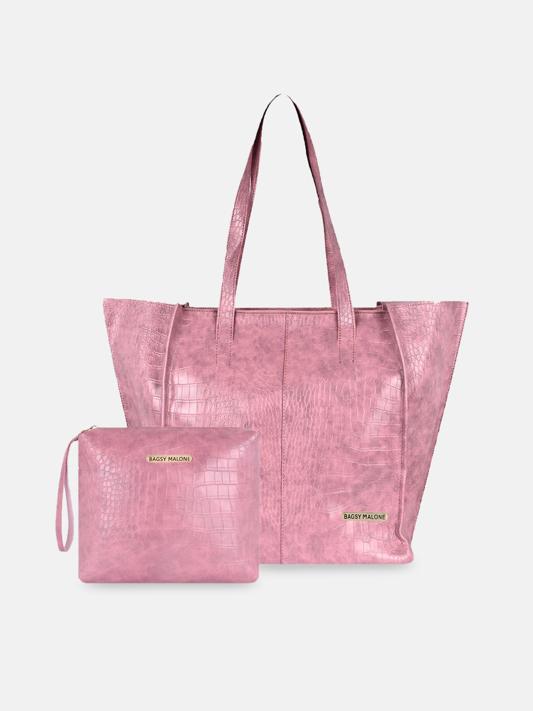 Bagsy Malone Pack Of 2 Textured Structured Tote Bag