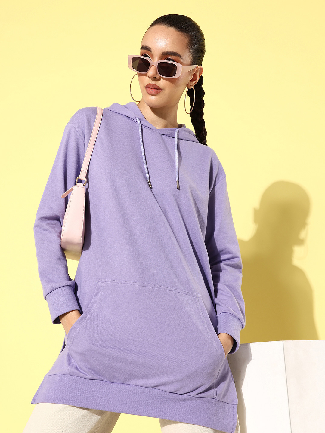 The Roadster Life Co. Solid Hooded Logline Sweatshirt