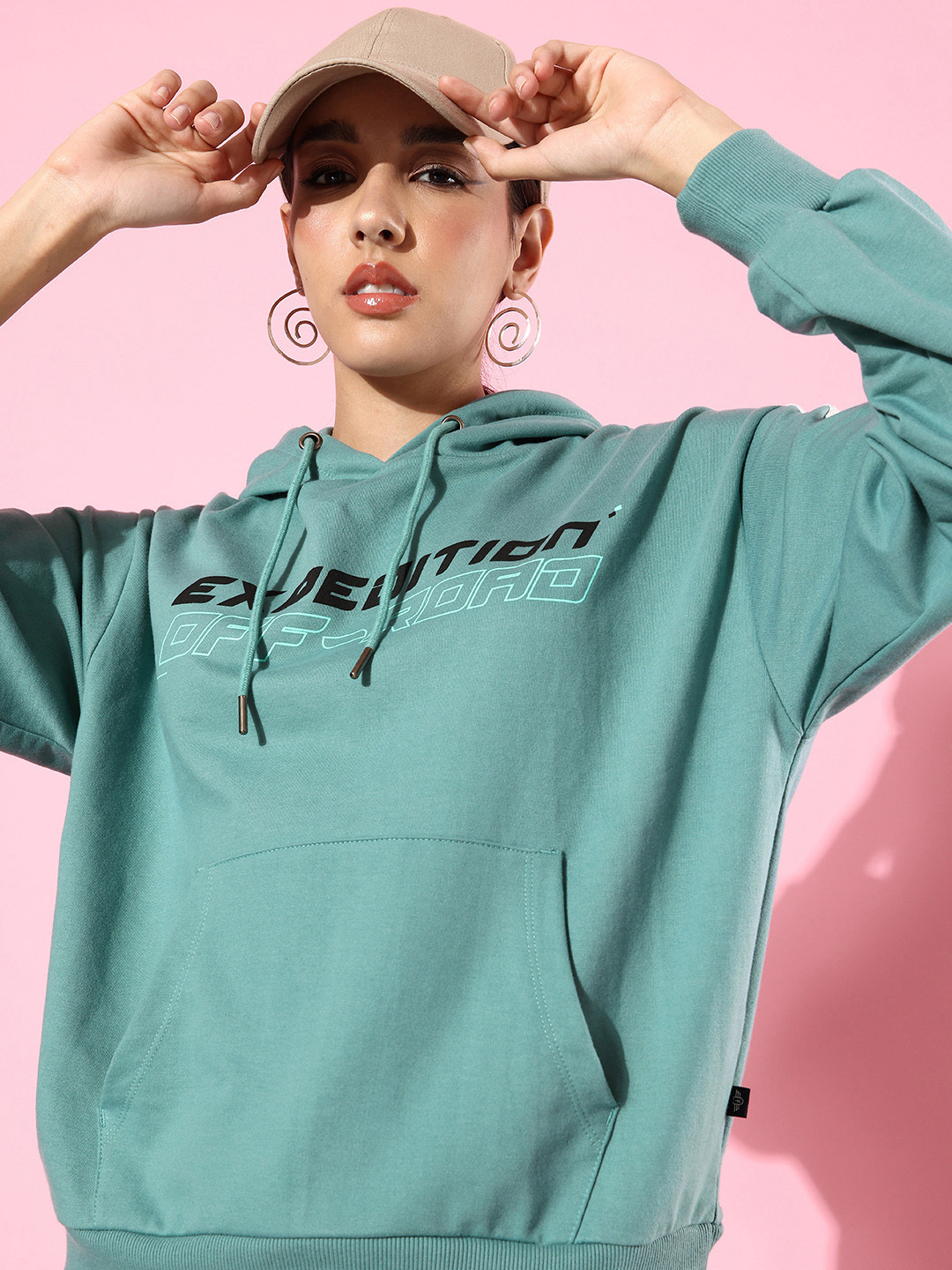 The Roadster Life Co. Sea Blue Hyper Graphics Printed Sweatshirt