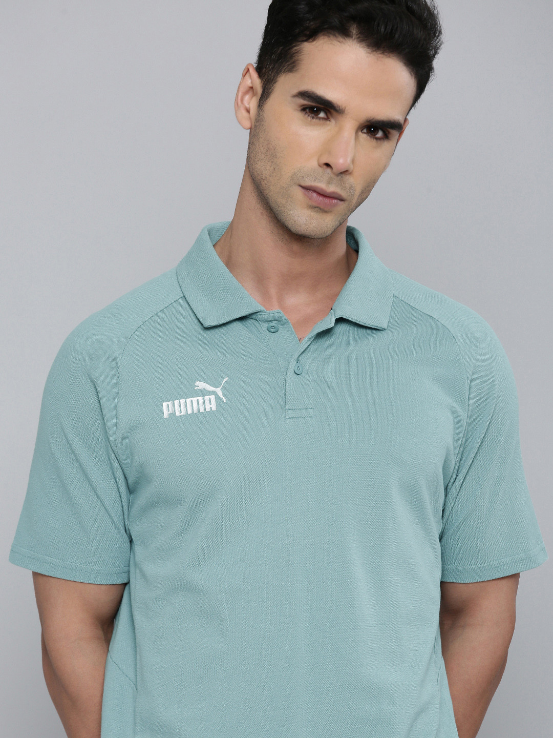 Puma TeamFINAL Polo Neck Slim Fit dryCELL Cotton Football T-shirt