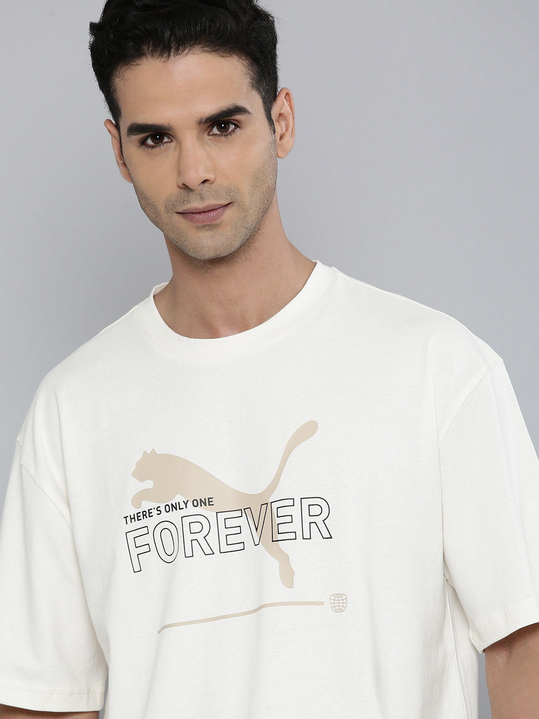 Puma Men Pure Cotton Essential BETTER Graphic Brand Logo Printed Relaxed Fit T-shirt