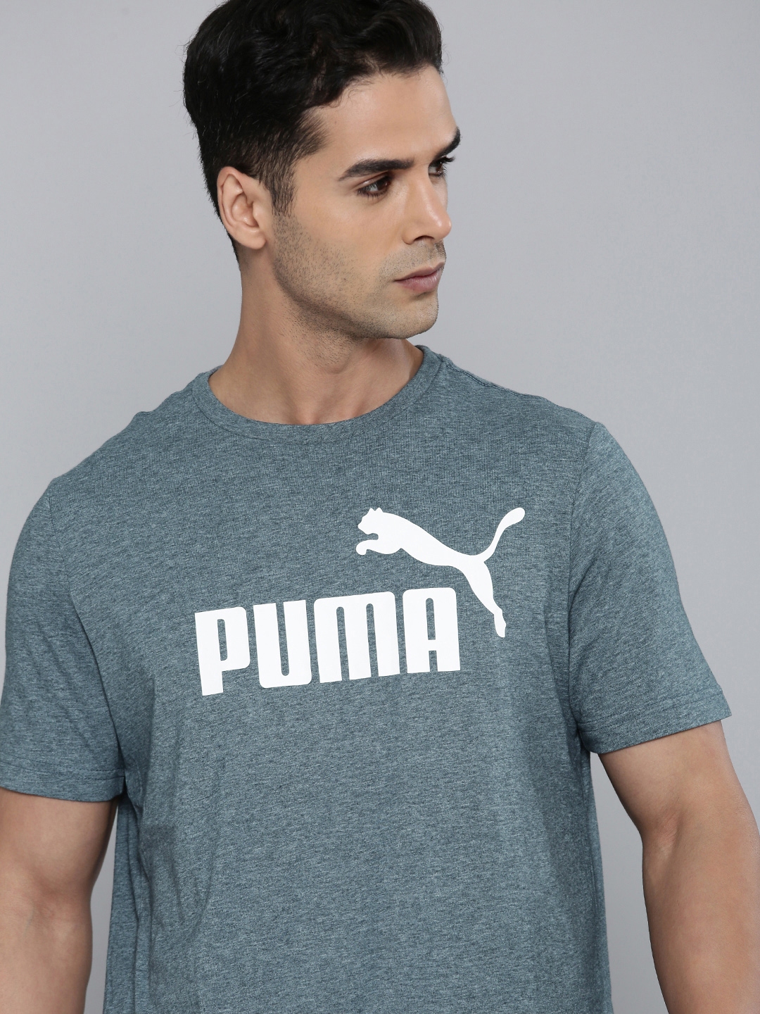 Buy Puma Men ESS Heather Regular Fit Brand Logo Printed Outdoor T shirt Tshirts for Men 22876704 Myntra