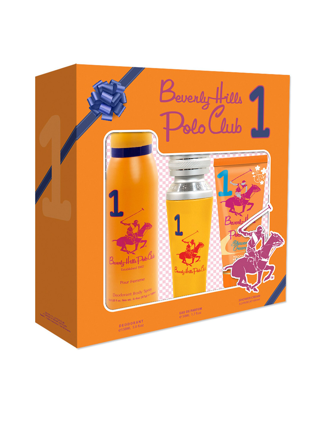 Beverly Hills Polo Club Women Gift Set No.1 - EDP 50ml+Deodorant 150ml+ Shower Cream 150ml