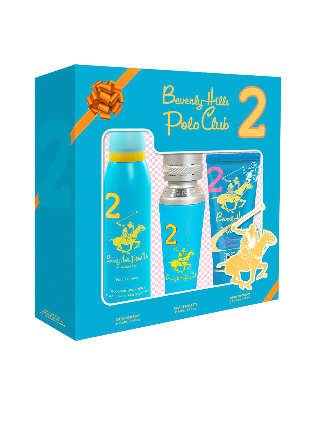 Beverly Hills Polo Club Women Gift Set No.2 - EDP 50ml+Deodorant 150ml+ Shower Cream 150ml